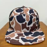 Custom Camo 7 panel Trucker hat by Injae Vina Vietnam Factory Low Moq